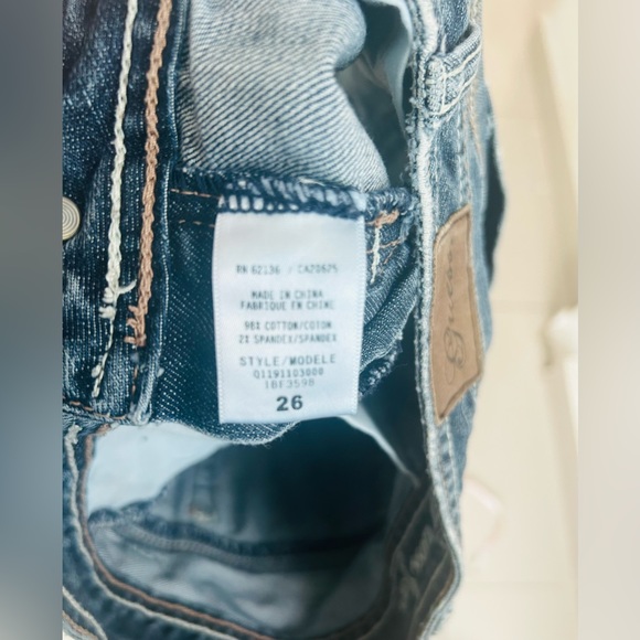 Guess Medium/Dark Blue Denim Short Shorts - Picture 13 of 15